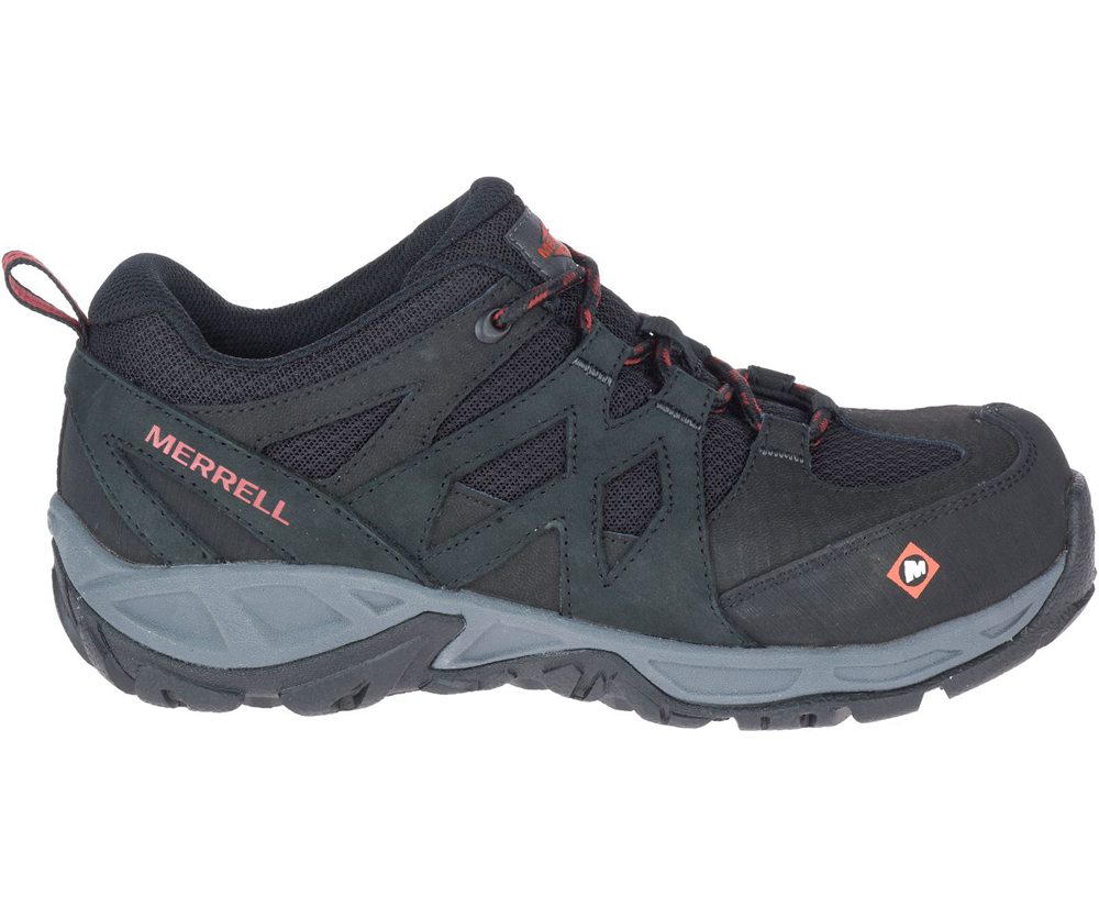 Merrell Hiking Shoes Black - Siren Alloy Toe Work - Womens 48UDGZRWP